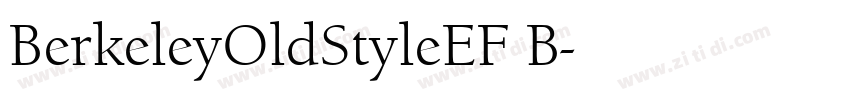BerkeleyOldStyleEF B字体转换